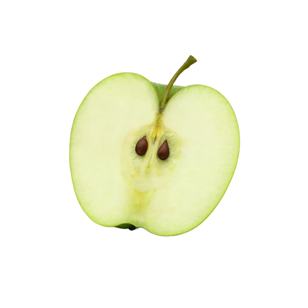 Sliced Green Apple PNG Download
