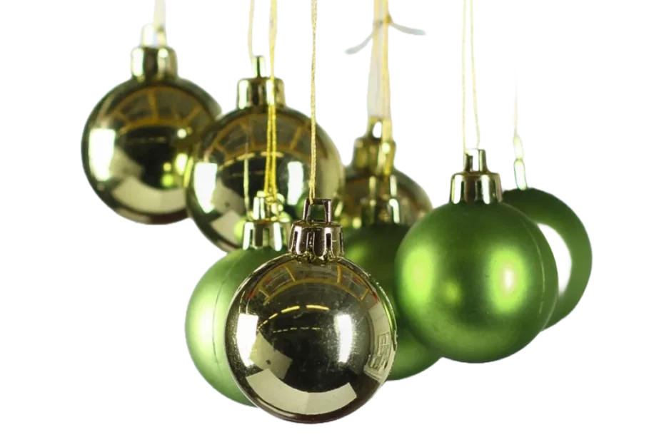 Green Christmas Ball Ornament PNG