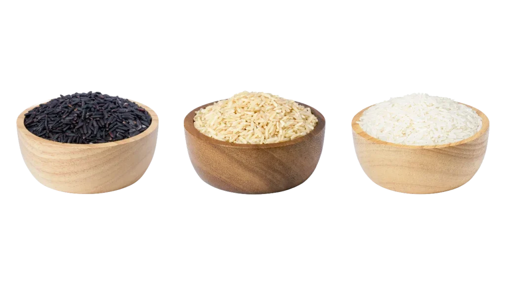 Black, Brown, and White Rice PNG