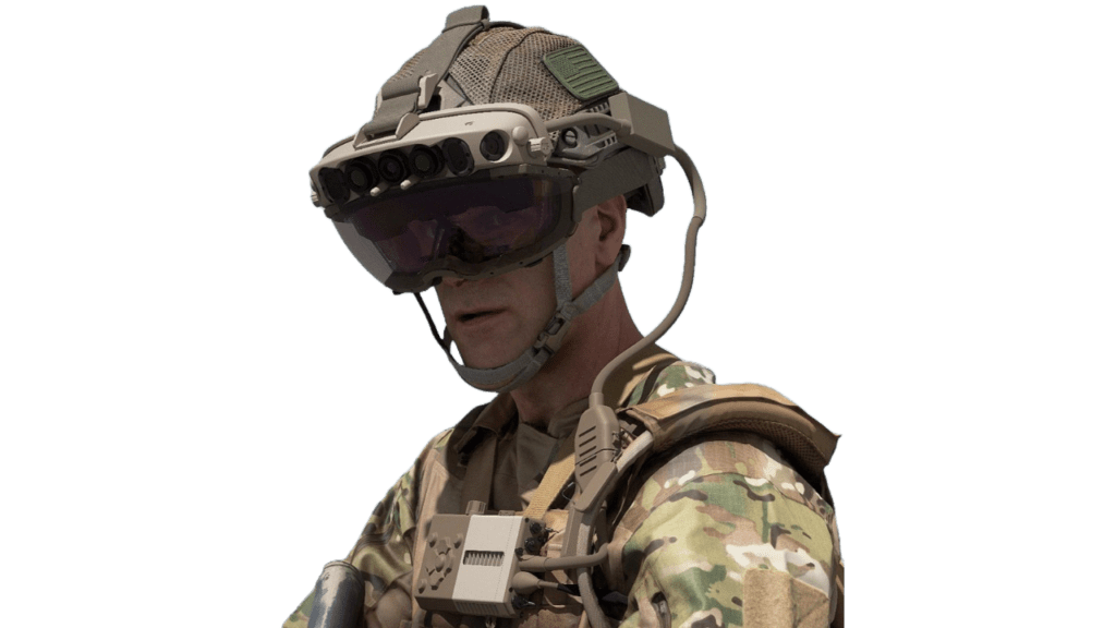Army Wearing Apple Vision Pro PNG