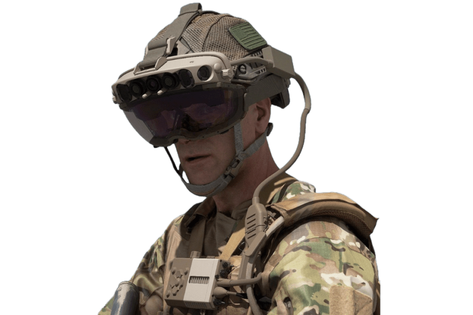 Army Wearing Apple Vision Pro PNG