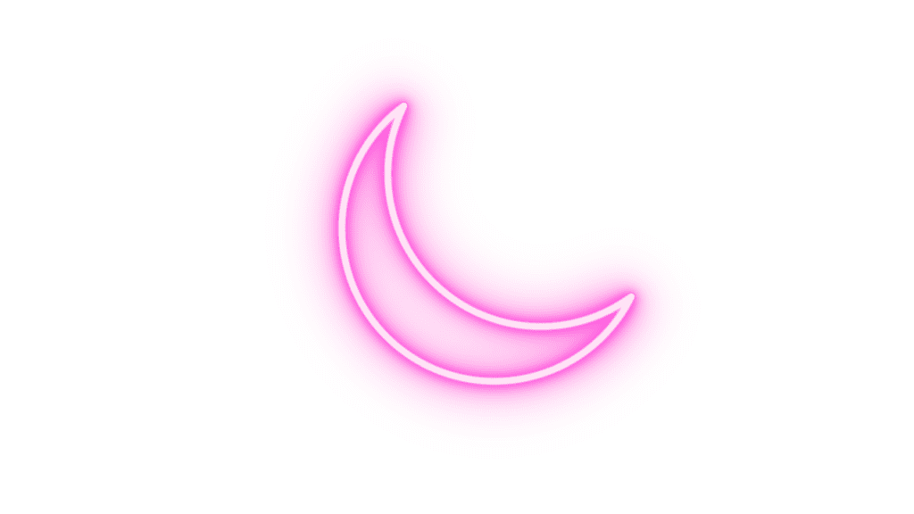 Pink Neon Moon PNG